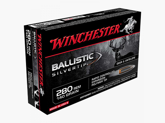 Winchester Ballistic Silvertip .280 Rem. 140GR Rapid Controlled Expansion Polymer Tip 20 cartuchos