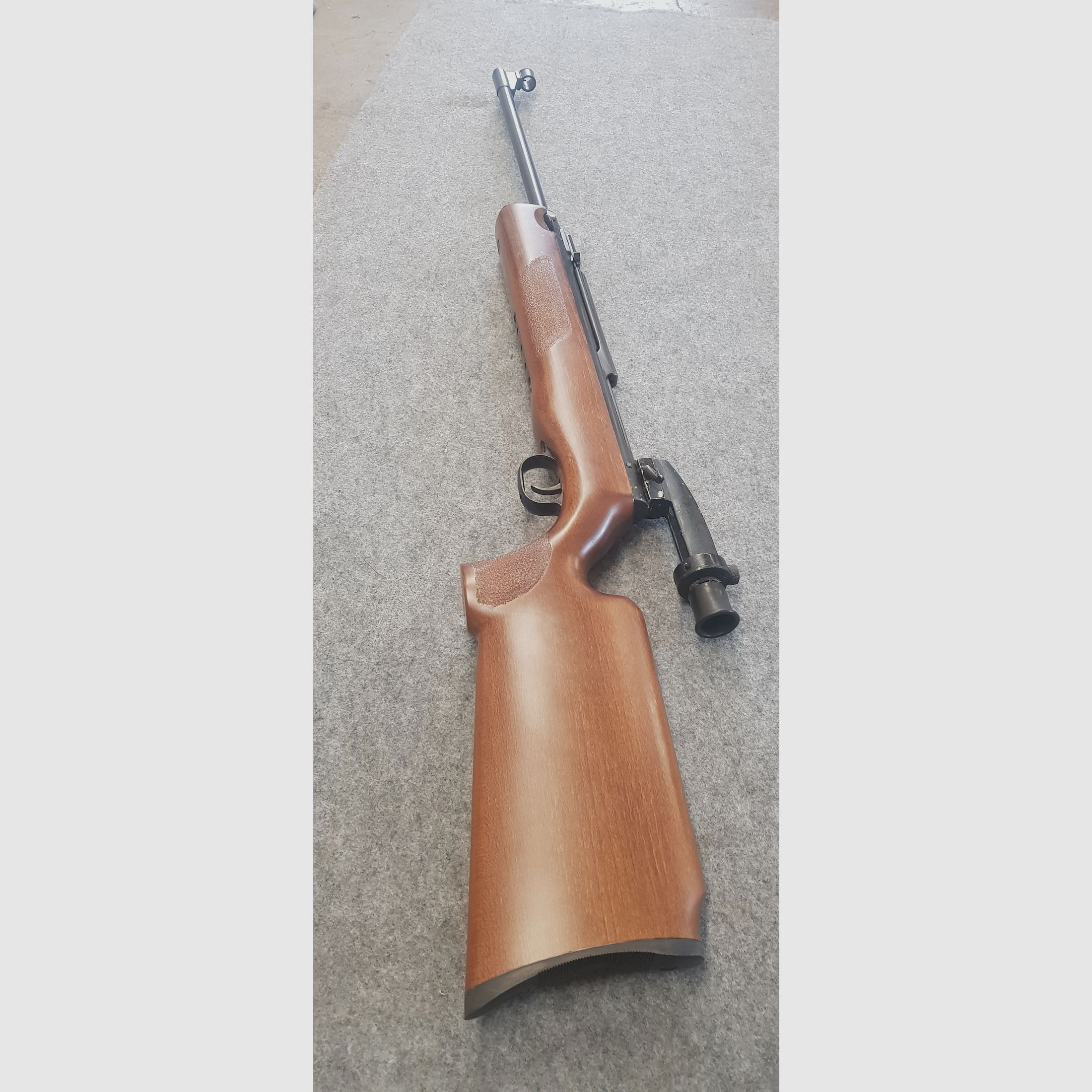 Raro de Suhl carabina de aire comprimido Haenel Mod. IV/M en buen estado restaurado, palanca superior 4M cal. 4,5mm diabolo