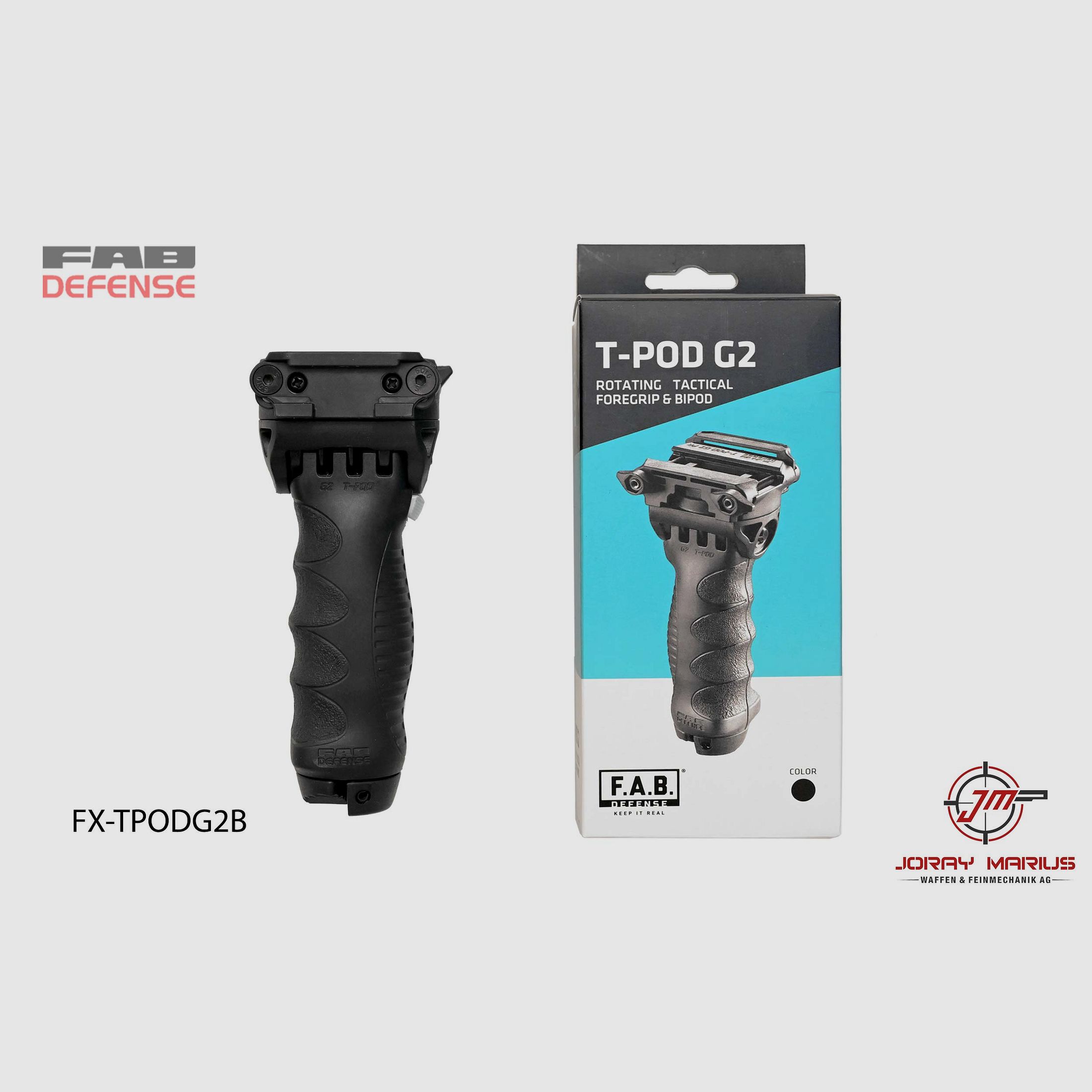 FAB Defense T-POD G2 Vordergriff mit integriertem Zweibein