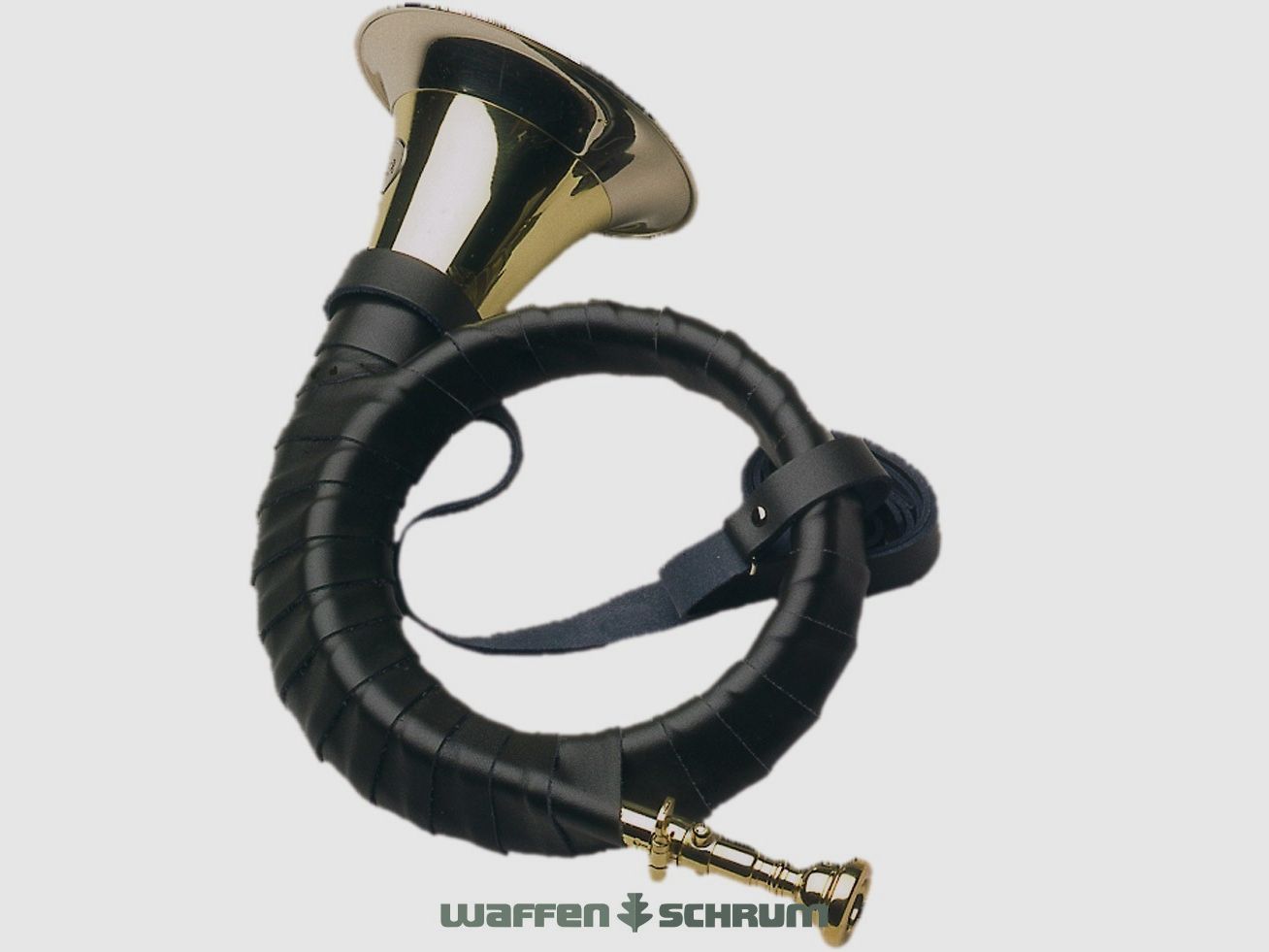 Dotzauer Fürst-Plesshorn B 2-windig tuning - mouthpiece real leather wrapping - leather carrying strap