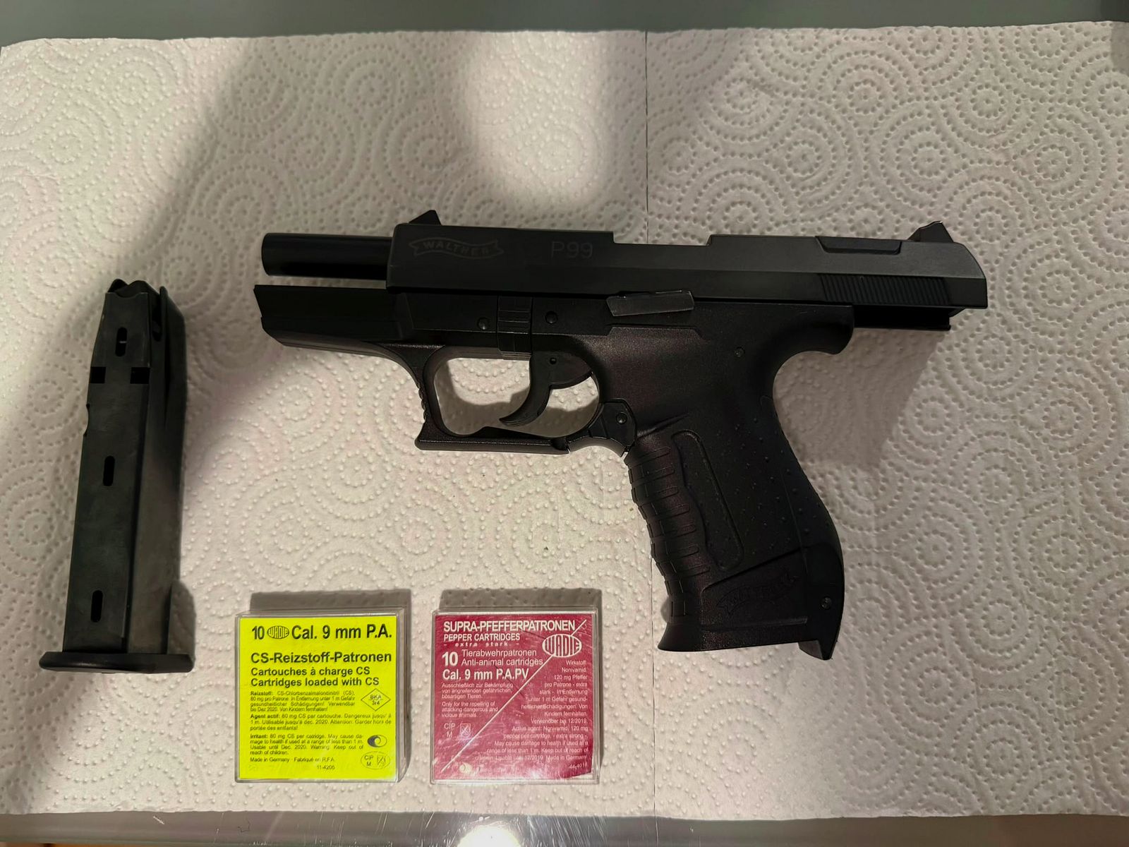 Walther P99  9mm P.A.K (arme de tir de détresse)