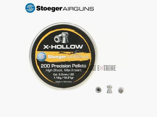 200 Diabolo STOEGER AIRGUNS X-Hollow Kal. 5,5mm