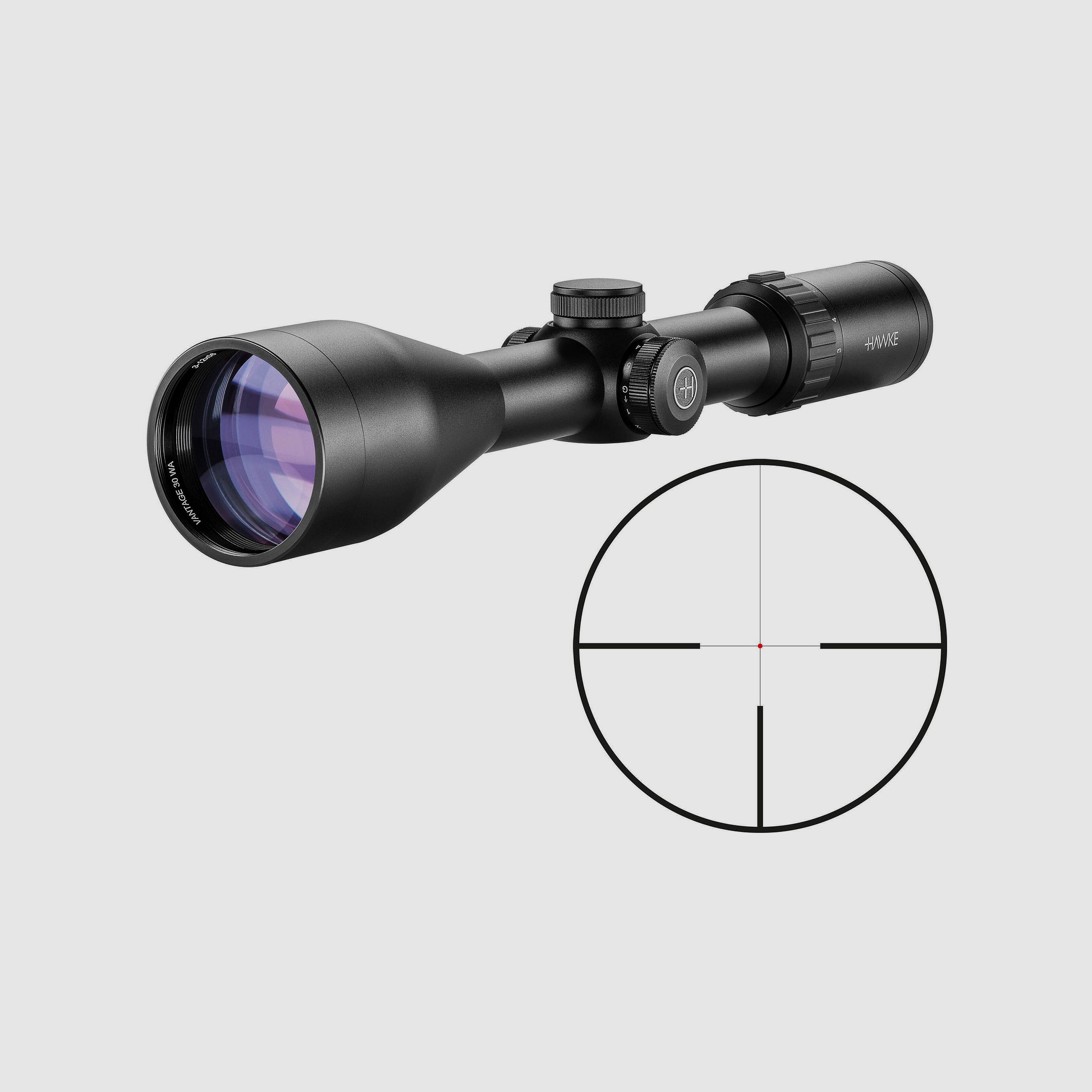 Hawk vantage 3-12x56 +Montageringe