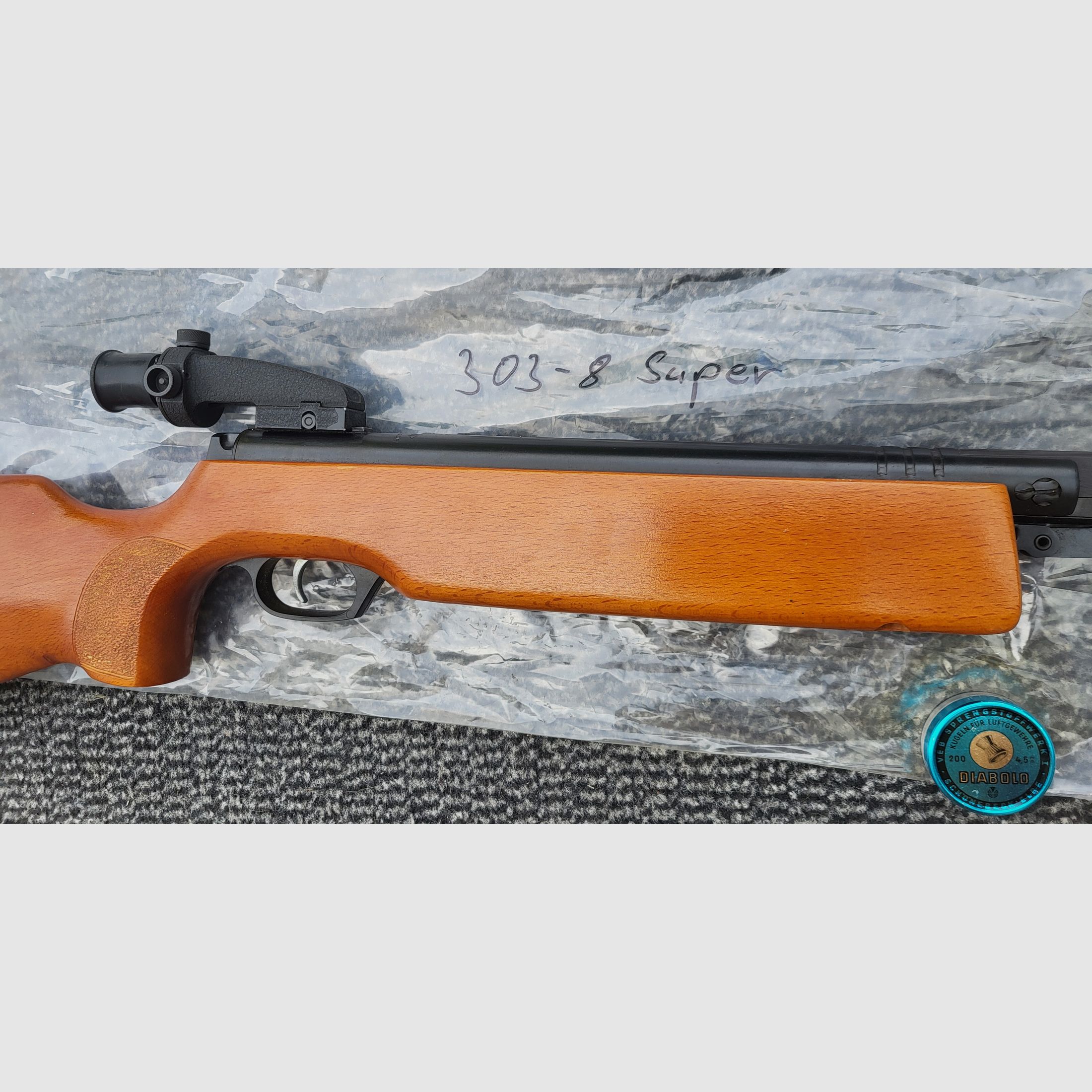 DDR Luftgewehr,Haenel 303 Super mit Diopter 