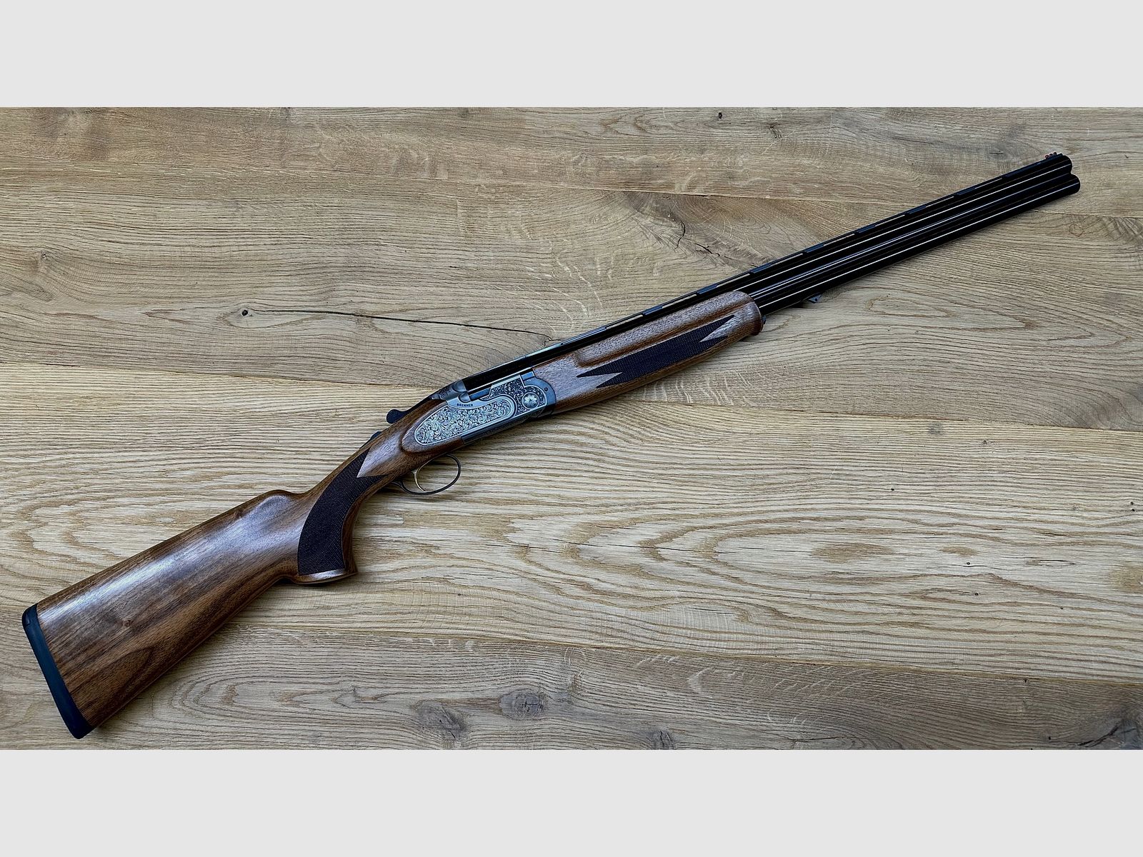 Brenner Black BF20 Premium Argent / 12/76 / LL 71cm / Poignée en noyer / Gravure arabesque