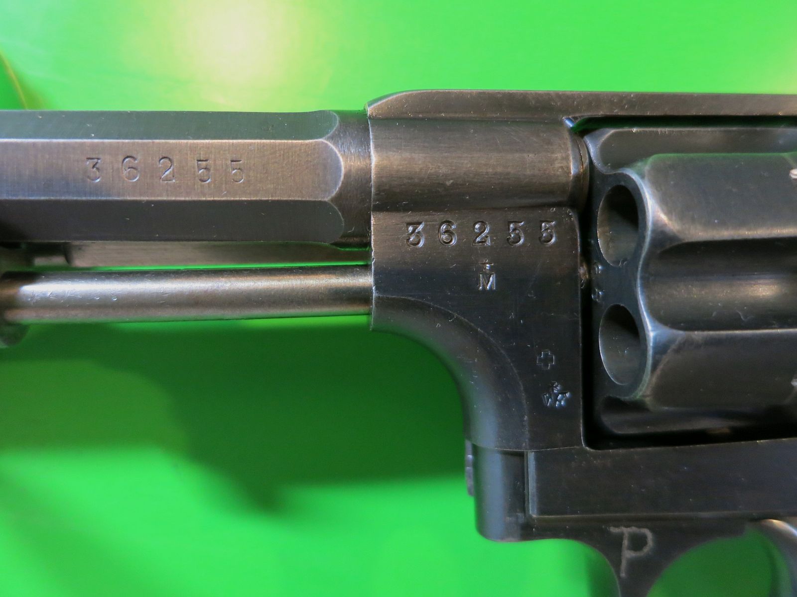 Revolver d'ordonnance Suisse modèle 1882 (revolver d'armée 82), W+F Berne, militaire-privé #96