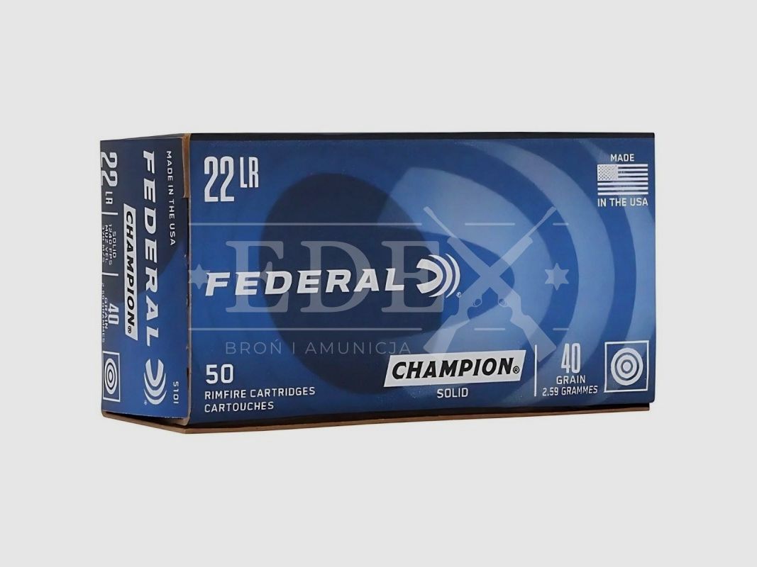 FEDERAL 22LR Champion SV ammunition 2.60 g/40 gr (pack of 50)