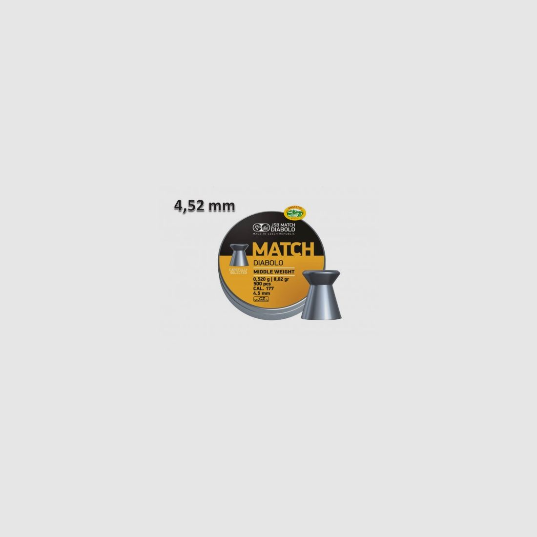 JSB Pallini MATCH DIABOLO MIDDLE WEIGHT cal.4,52mm 0,52gr