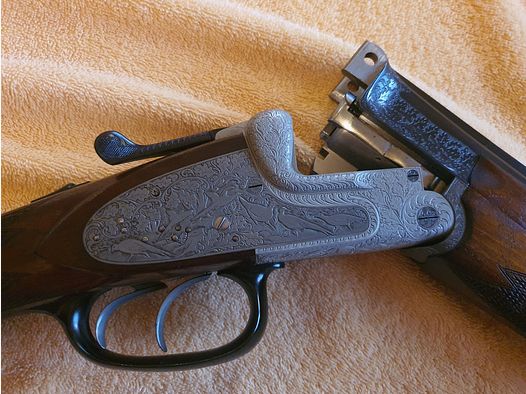 Meisterstück Bockdoppelflinte Franz Kettner Suhl mit Holland & Holland Seitenschlössern Einzigartig!