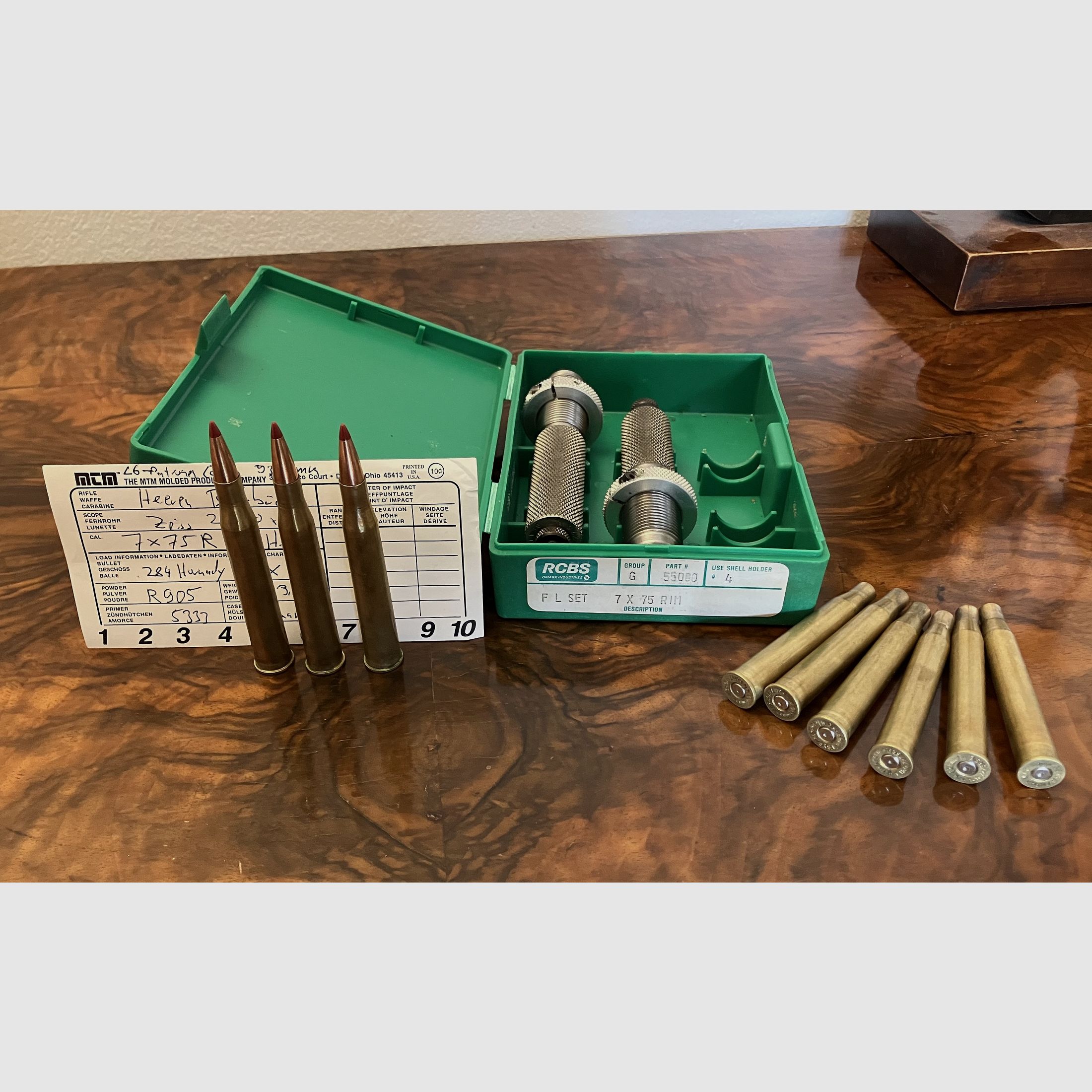 Blocco fucile Heeren 7x75 SEvH con cannocchiale Zeiss e matrici