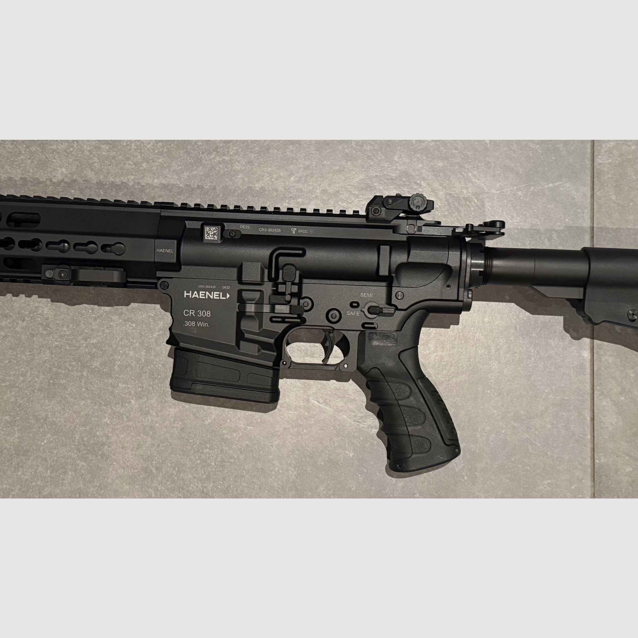 HAENEL CR308 schwarz 16,65" Lauf Direktabzug, max. 20 Schuß Gesamtleistung incl. B&T Schalldämpfer