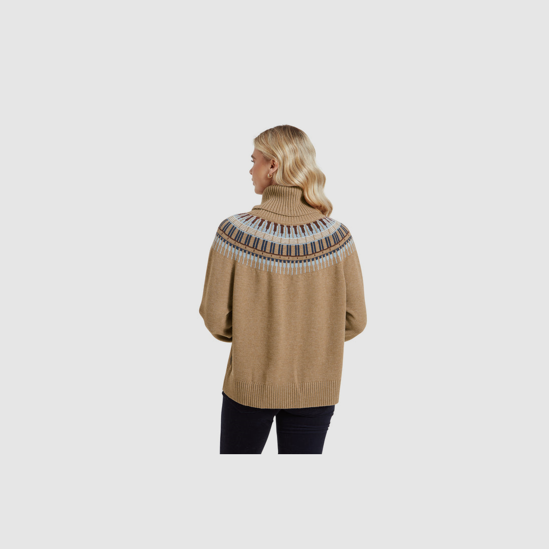 Schöffel Filey maglione a collo alto Fairisle Warm Sand, immagine 3 di 3