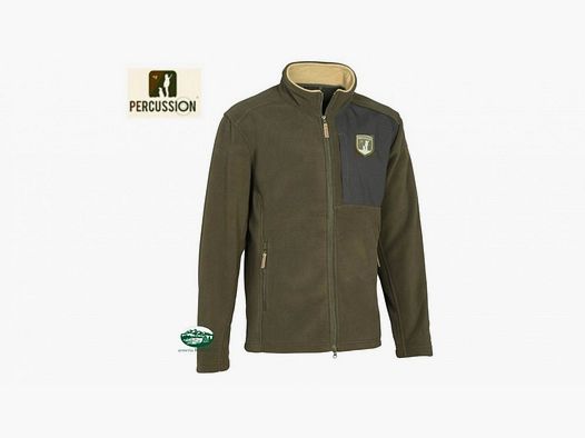 PERCUSSION Open Fleece Jacket Green 1562N