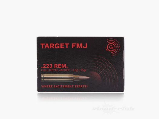 Geco	 Geco FMJ 3,56g/55Grs Target .223Rem - 50 Schuss