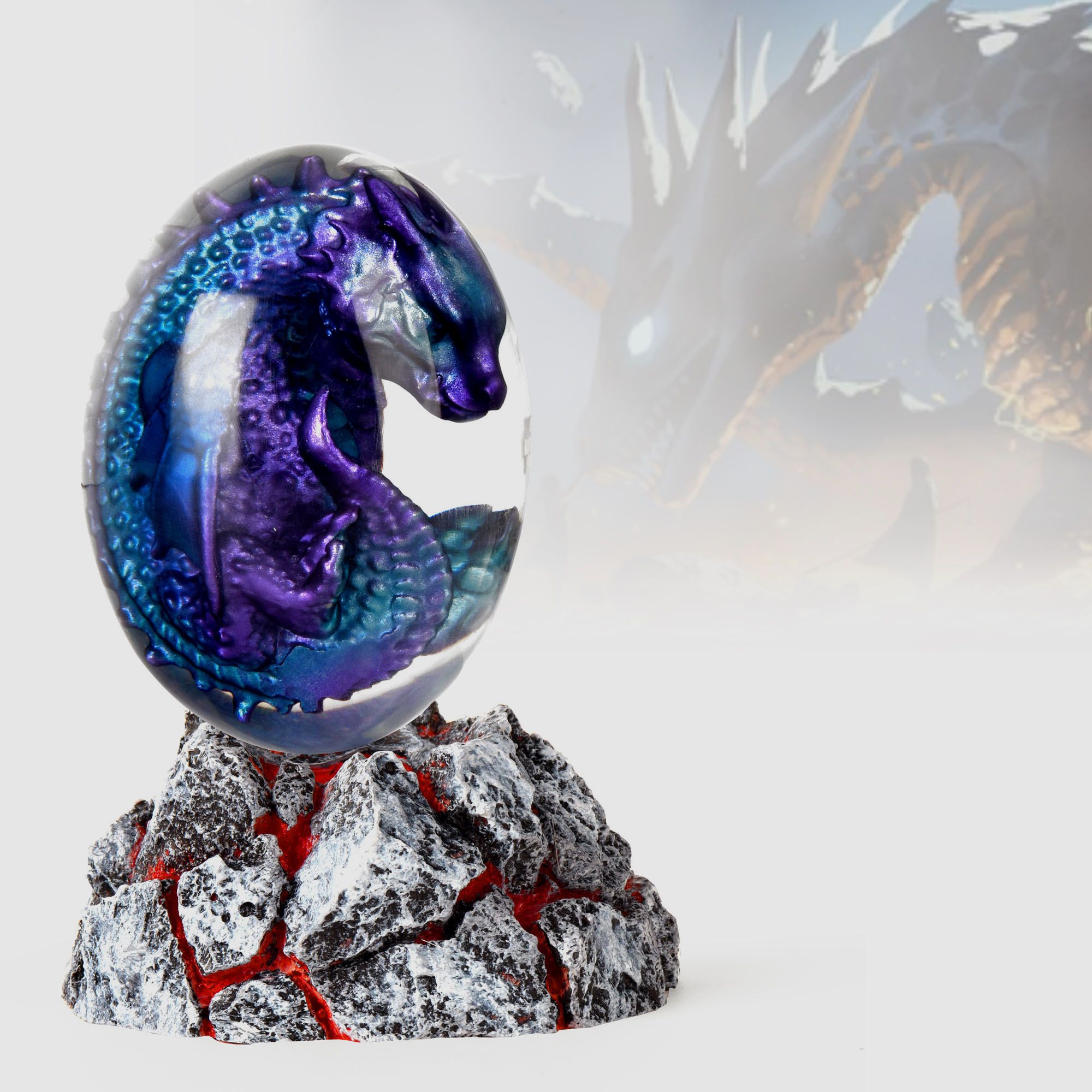 Lava Drachenei Lampe, blau | YLA-11735