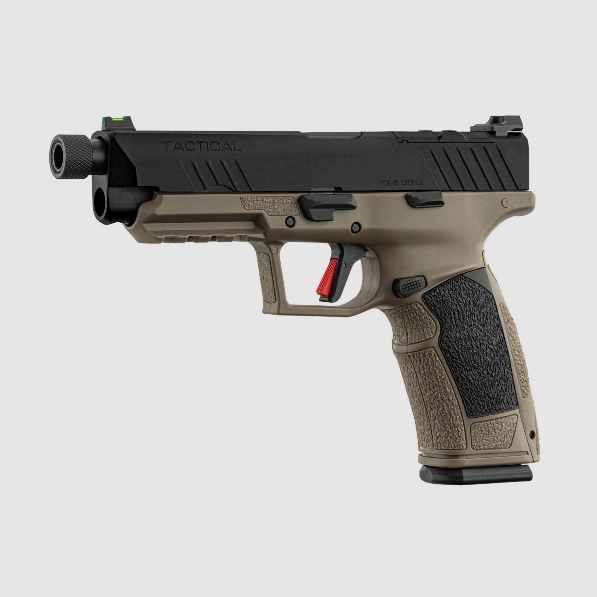 Pistolet Tisas PX-9 Tactical 9x19 bicolore canon fileté, image 5 sur 9