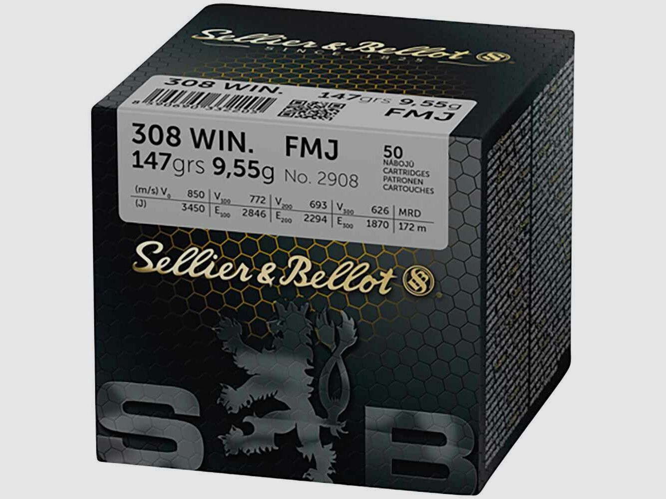 Sellier & Bellot	 .308 Win. S&B FMJ 147 grs - 50Stk