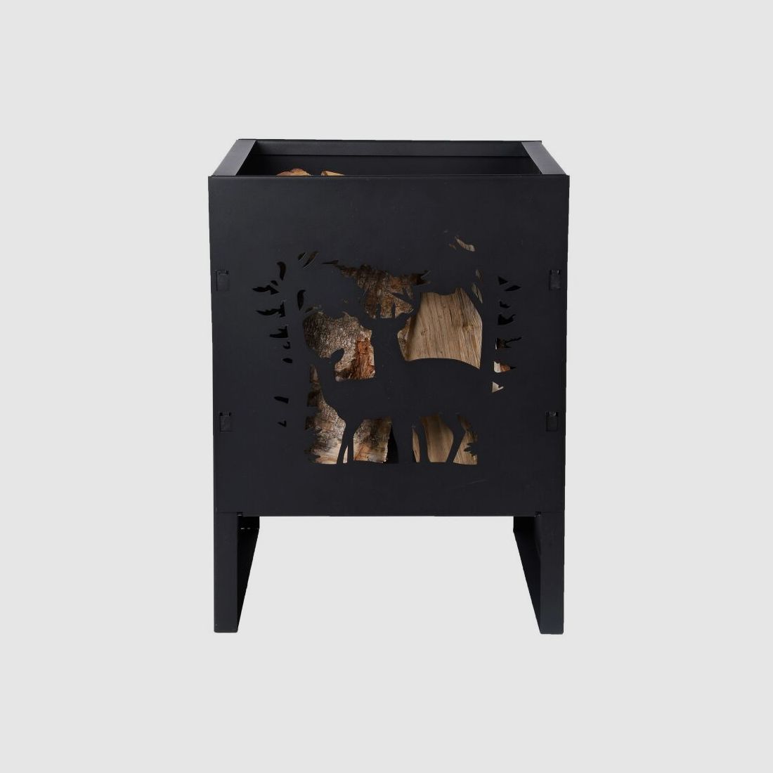 AKAH Feuerkorb Hirsch mit Flammen