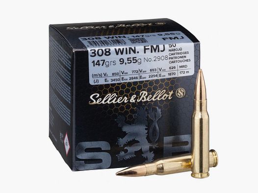 Sellier & Bellot .308 Win. Vollmantel 9,5g/147grs.