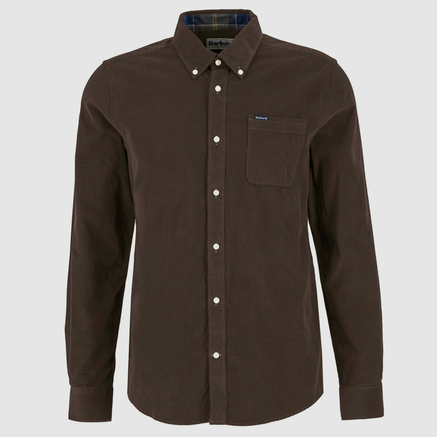 Barbour Ramsey Tailored Cord Shirt Men Brown S