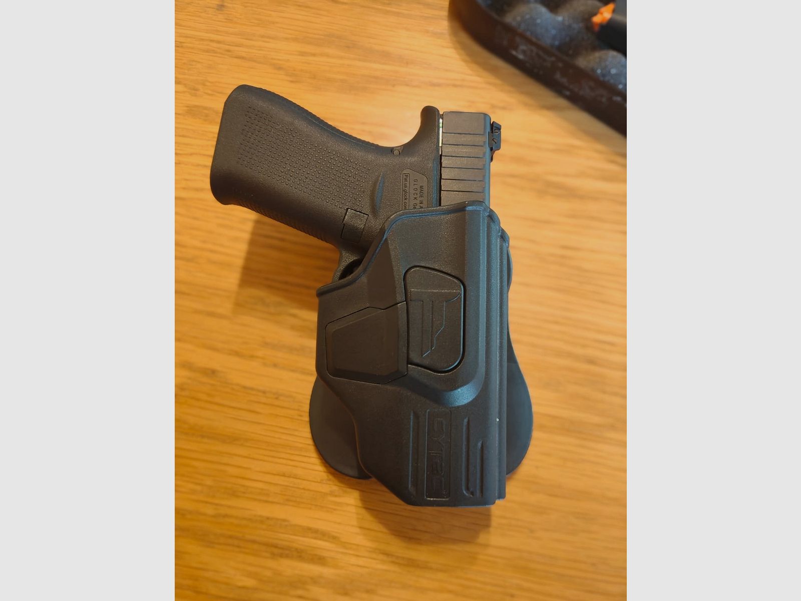 Glock 43X 9x19 mm – Top Zustand, nur ca. 50 Schuss, inkl. Holster & 180 Schuss Norma Safeguard