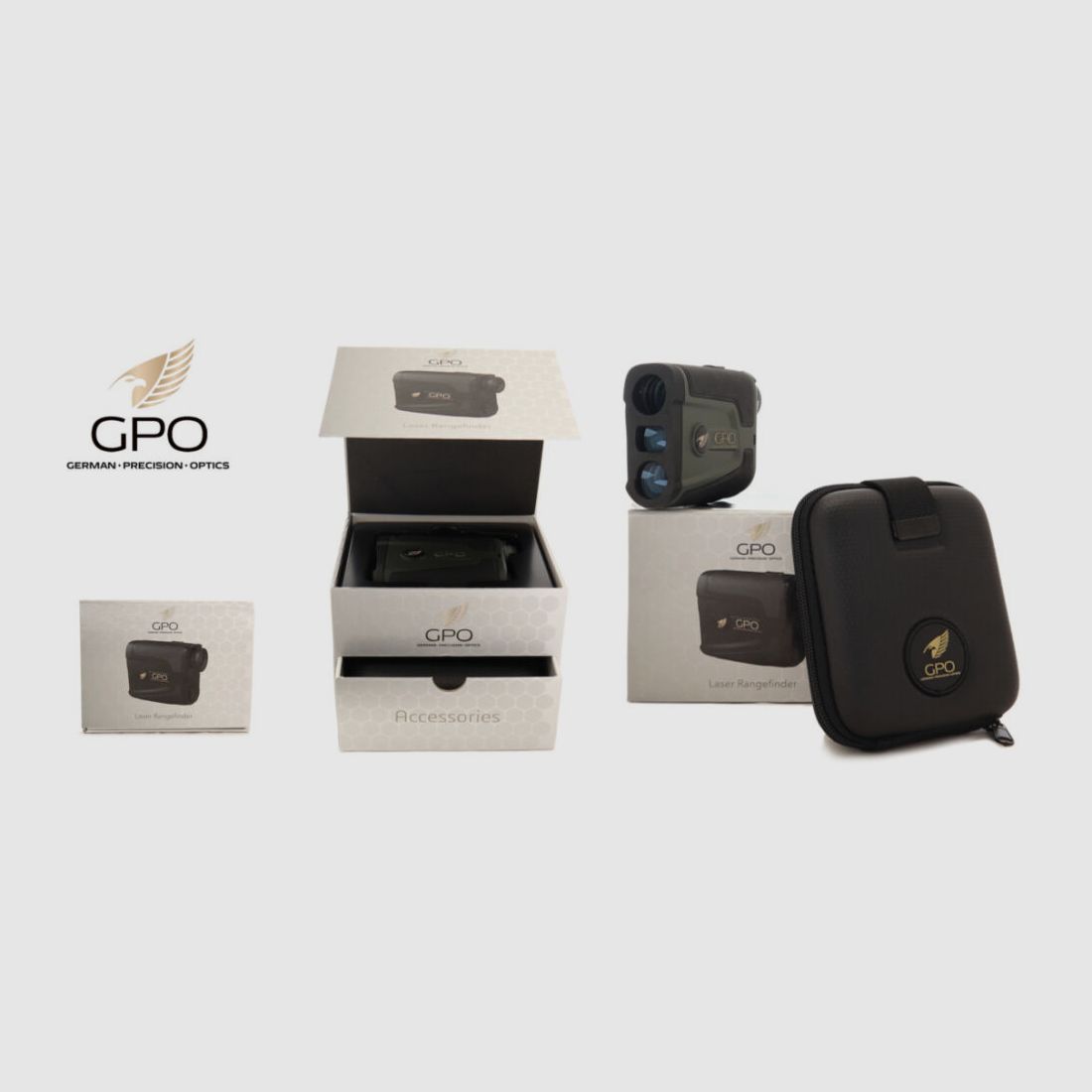 G P O	 Laser Entfernungsmesser / Rangefinder / Rangetracker 1800 grün