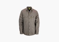 WALDKAUZ chemise en laine mérinos et loden "Grimbart", gris blaireau L