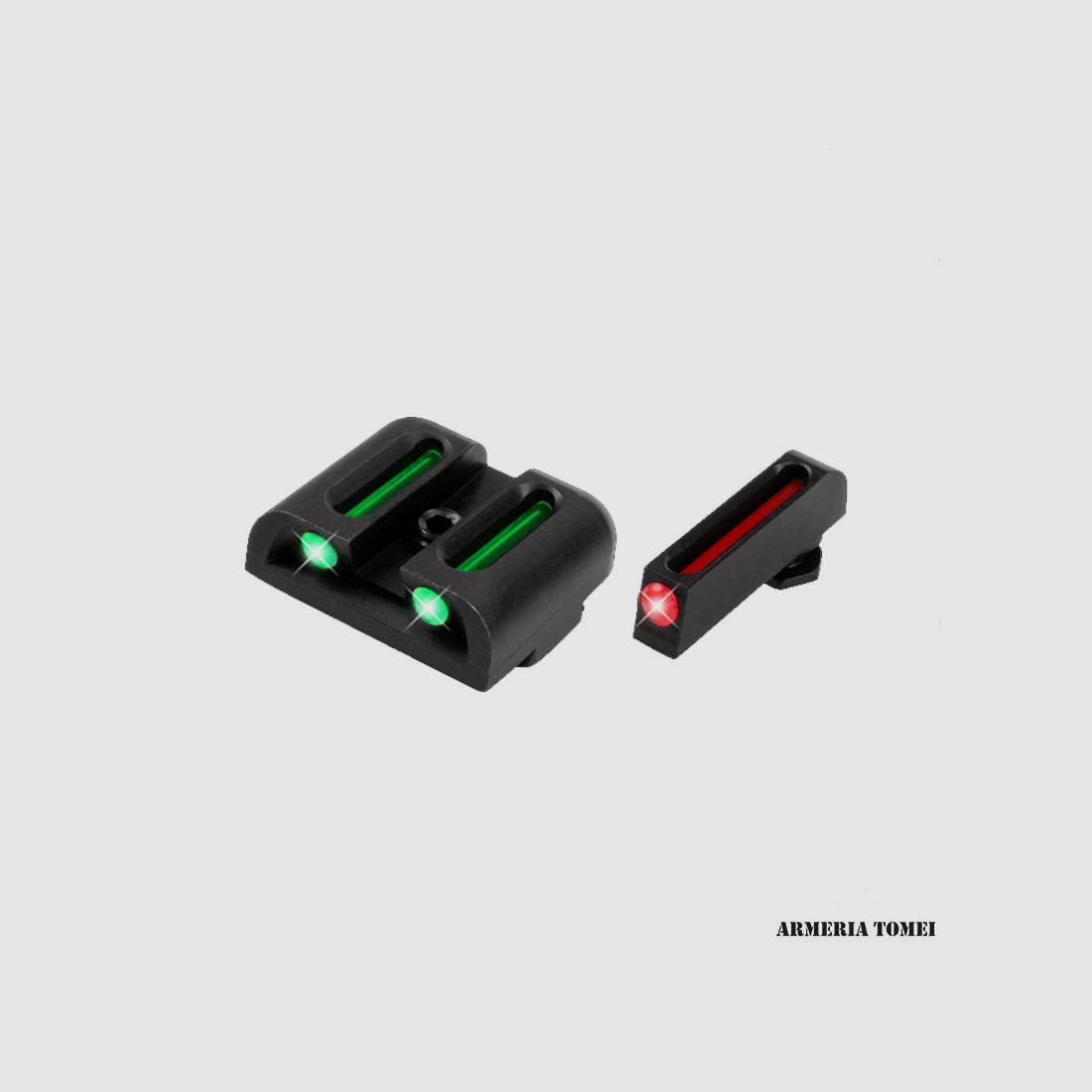 TRUGLO – FIBER OPTIC HANDGUN SIGHT – FO GLOCK LOW SET GREEN/RED