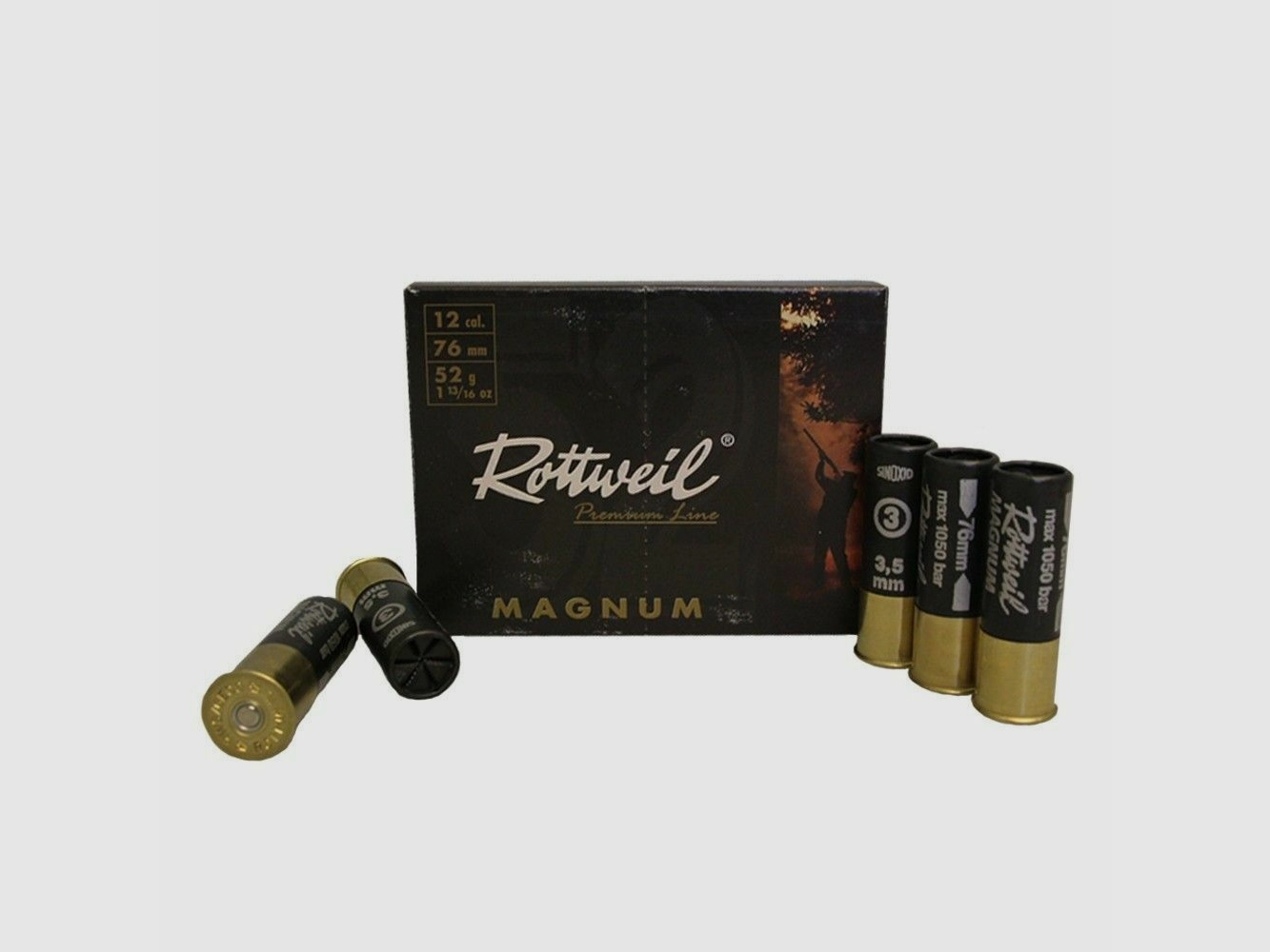 Rottweil Magnum Cal. 12/76 - Cartucho de perdigones 3,5 mm