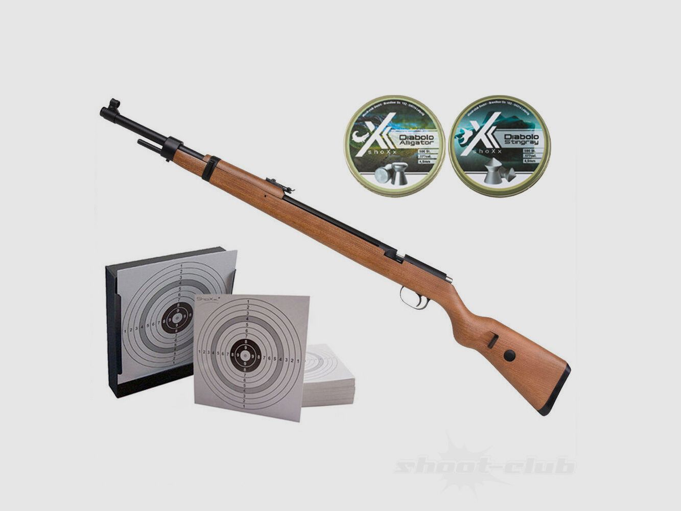 Diana	 Mauser K98 Pressluftgewehr 4,5mm Diabolos im Set