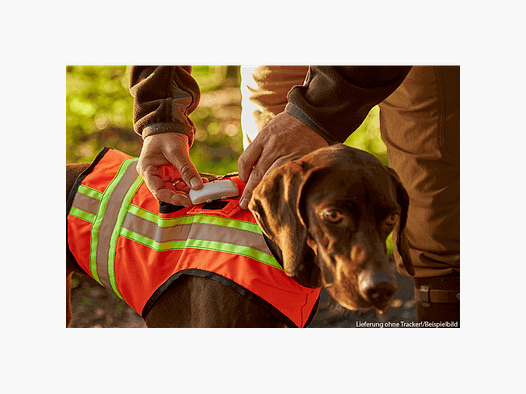 Signal-Hundeweste mit Trackerfach