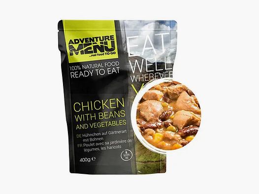 Adventure Menu Hühnchen auf Gärtnerart mit Bohnen