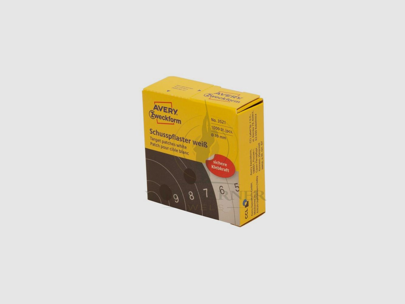 AVERY Patches de tir blancs Ø19mm 1000pcs./Pkg.