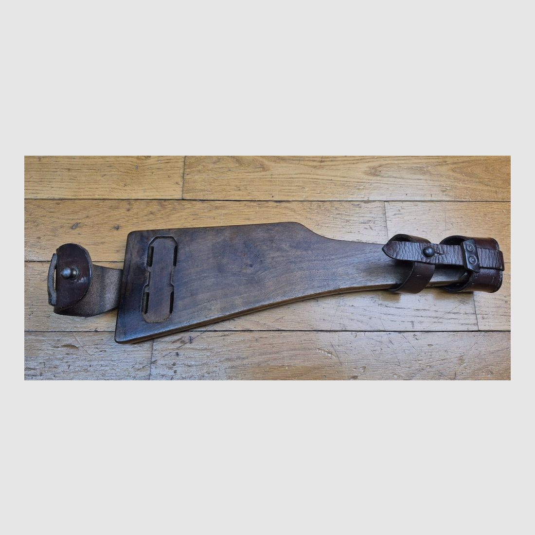 Sehr schöne Schaft für Luger P08 lang, genannt „Artillerie“ – Exemplar mit allen seinen weichen und soliden Halterungen – Schöne Stempel und Originalmarkierung – Herstellung DMW – Sehr selten, besonders mit seinen Halterungen – Ausgezeichneter Zustand – TBE++, Bild 2 von 19