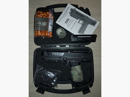 Hoe Tippmann Tipx Pg7 Mission Marker .68 Accessoires Tuning Paintballs Cal 68 Set 2 Magazines Koffer