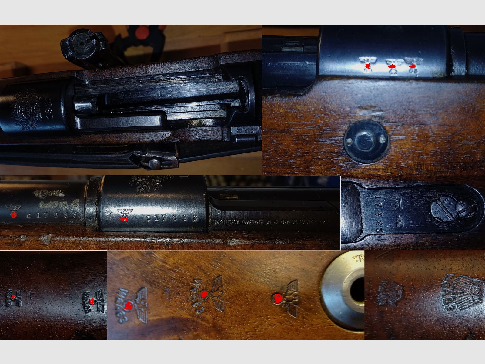 K98k Nummerngleich, Mauser Oberndorf 1937 Portugal (Neubeschuss vorhanden) Preis ist VB