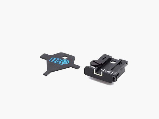 LPA TPU86BZ18 Ajustable alza con Periferia Blanca para CZ 75 SP01, CZ SHADOW 2