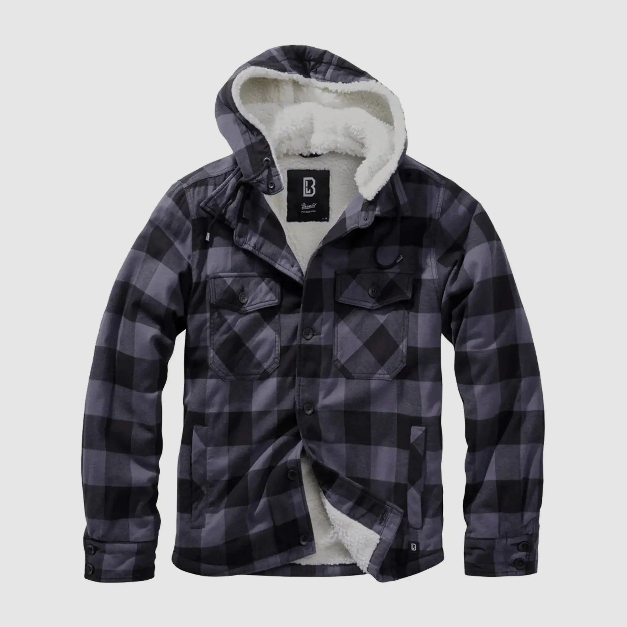 Brandit Brandit Chaqueta Lumberjacket con capucha - Azul / M Hombres