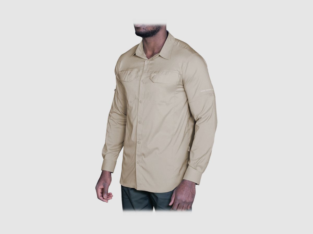 CHEMISE PRIME BEIGE -S, image 1 sur 4