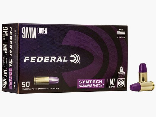 Federal Syntech Training Match 9mm Luger 147GR SJFN 50 cartucce