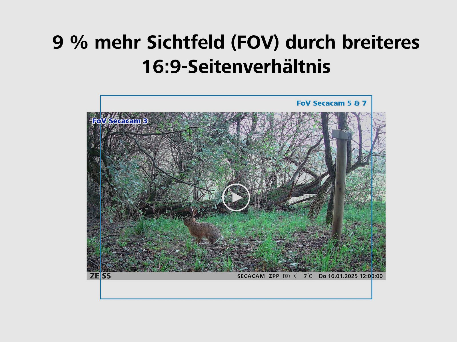 Cámara de caza ZEISS Secacam 3 con función de envío, campo de visión de 60 grados, alcance del flash de 25 m.