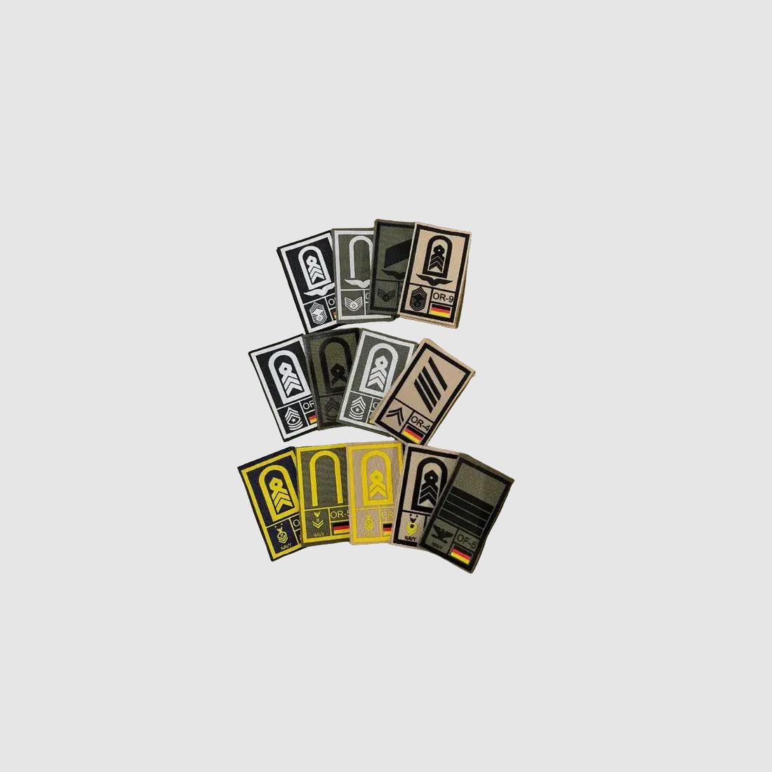 NfD NfD BW ranginsigne internationaal bedrukt marine klittenband voor KBS SK zwart