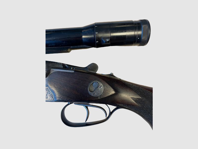 Drilling Simson Suhl .30-06 / 12/70 / .222 + ZF Zeiss Diavari 2.5-10x52