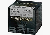 Sellier & Bellot 7,62x39 Vollmantel 8,0g/124grs. 8x 50 Schuss = 400 Schuss = 1 Karton