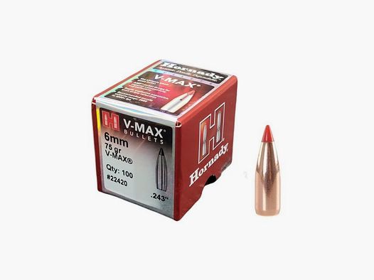 Hornady V-Max Kaliber 6 mm 75 gr 100 Stk.