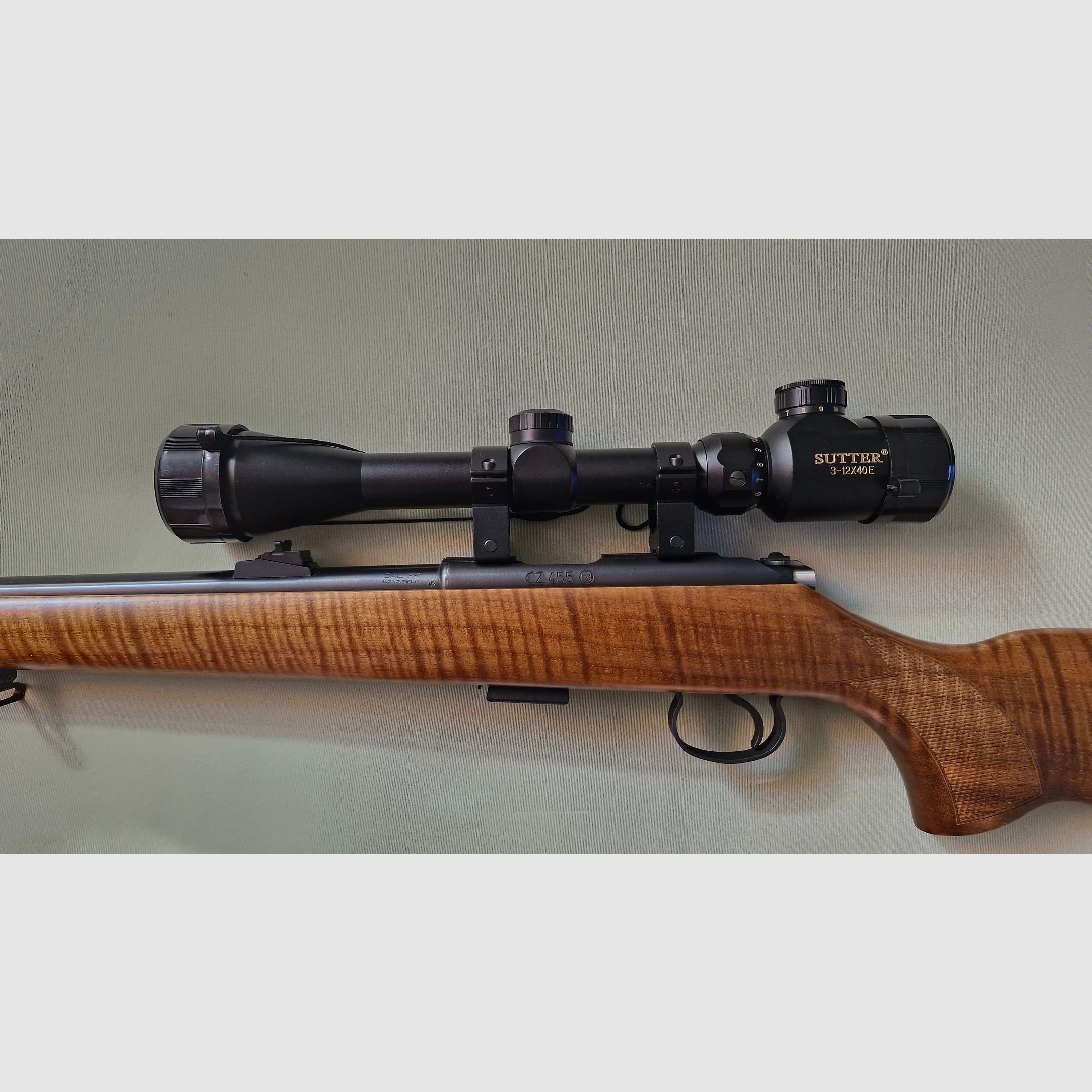 KK bolt-action rifle CZ ZKM 455 Luxus .22lfb with scope (red dot) and aluminum transport case all like new