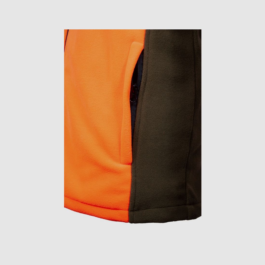 Signal Fleecejacke - orange/grün
