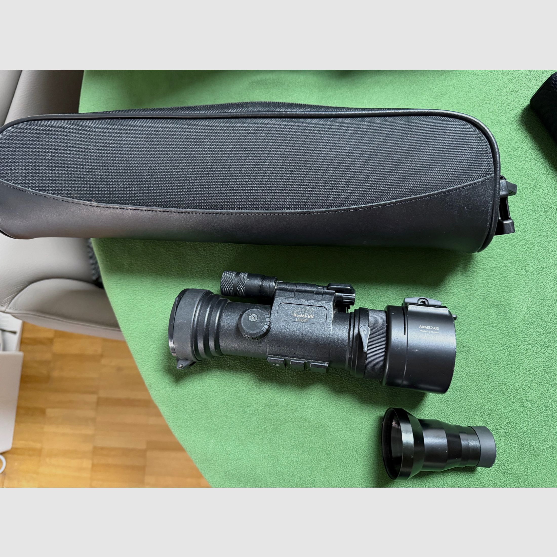 Dedal 541 with 56 Rusan adapter night vision attachment