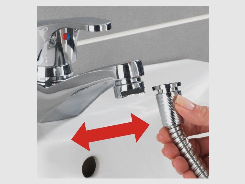 Doccetta per lavabo con gancio Duo, immagine 1 di 4