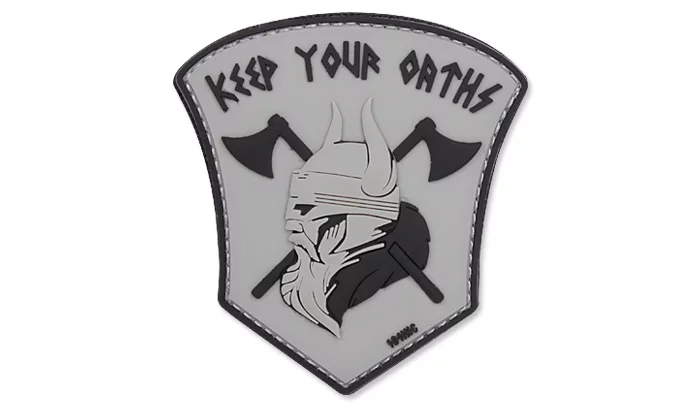 3D Patch - Keep Your Oaths - Gray - 101 Inc., image 1 of 2